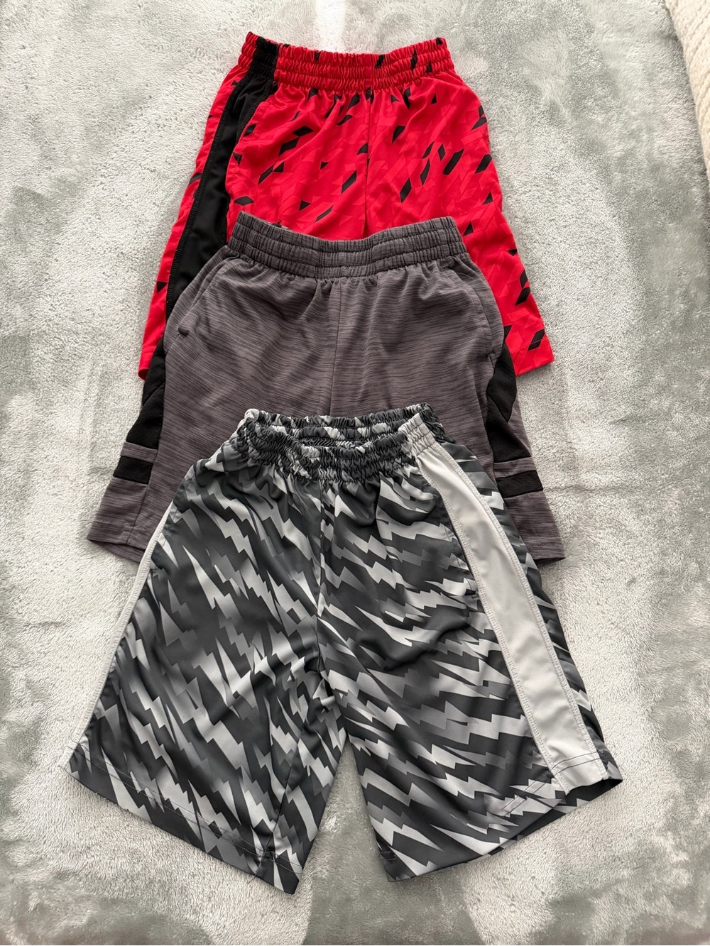 🔥5 for $25 Boys Size 8 Athletic Shorts Bundle Tek Gear Xersion 3-Pair Performanc